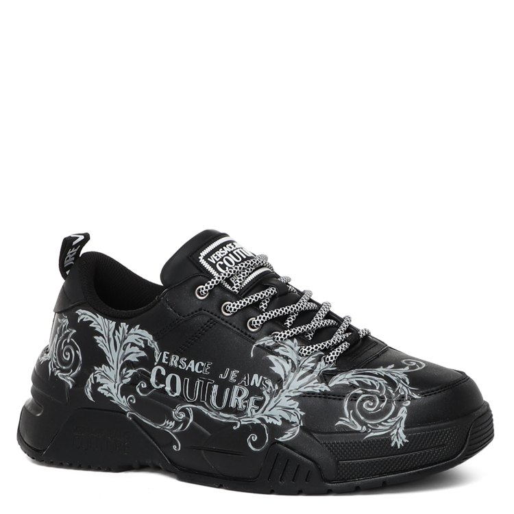 

Кроссовки мужские Versace Jeans Couture 74YA3SF1 черные 42 EU, Черный, 74YA3SF1