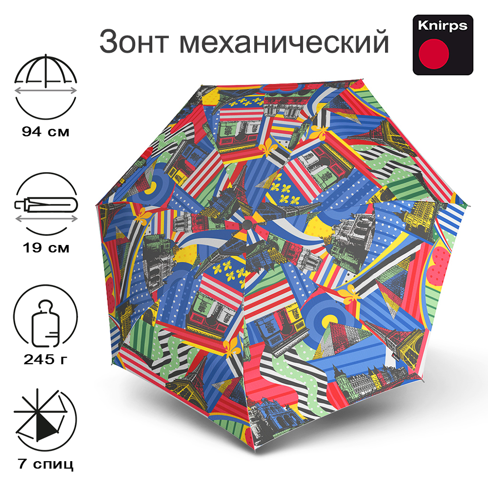 Зонт женский Knirps T020 Small Manual paris pop 4990₽