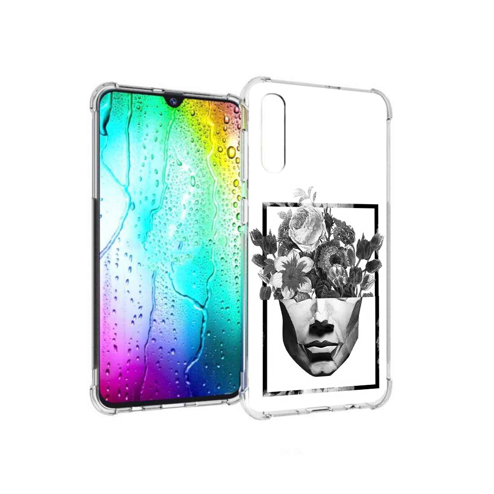 

Чехол MyPads Tocco для Samsung Galaxy A30s черно белая ваза в абстракции, Прозрачный, Tocco