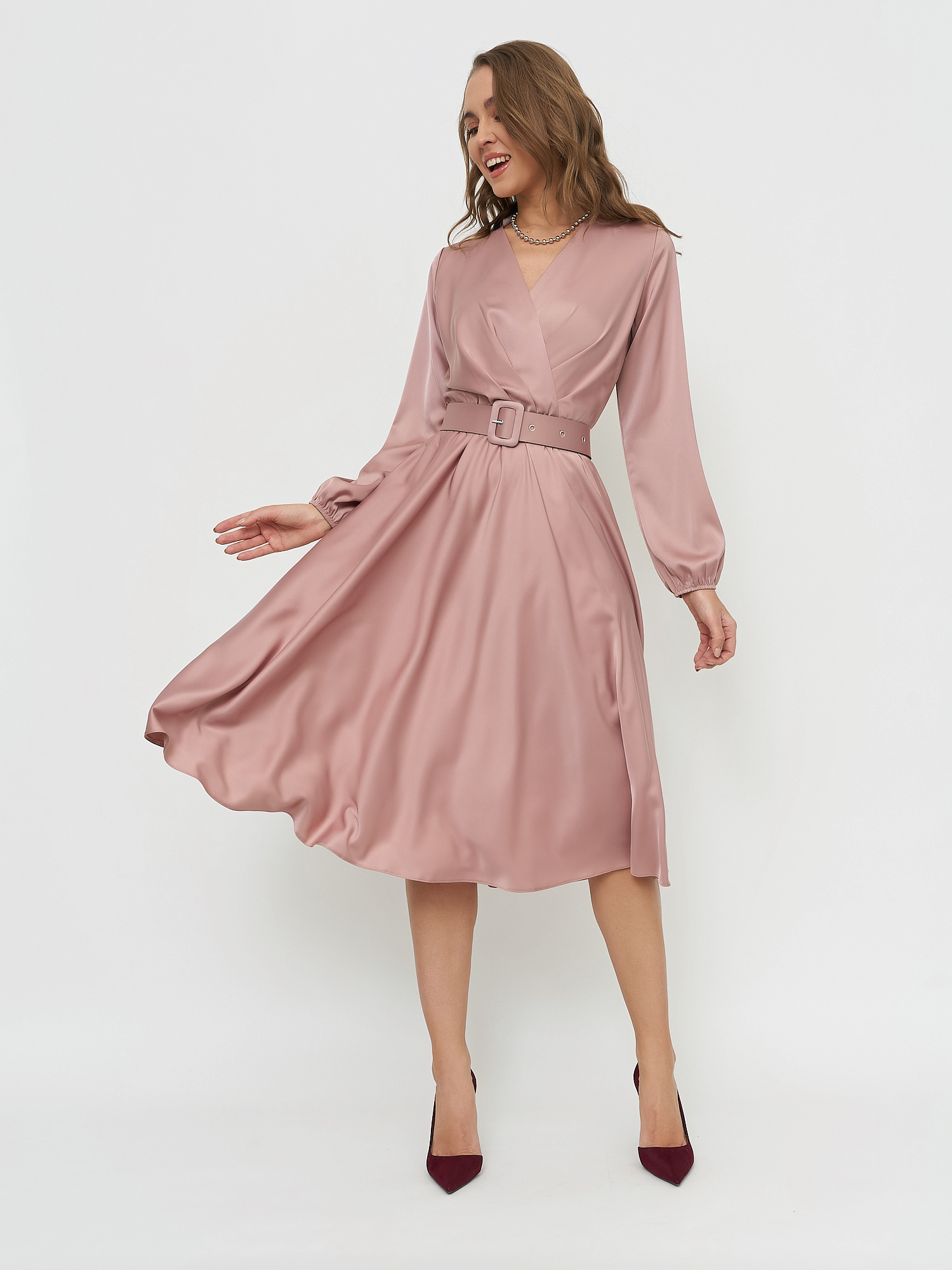 Платье женское BrandStoff BS20126 розовое 44 RU