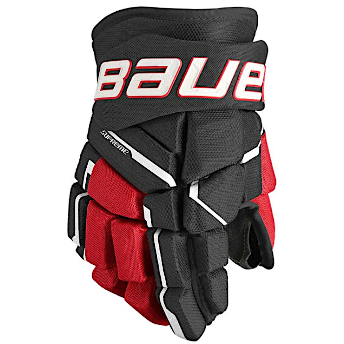 Перчатки хоккейные BAUER Supreme M5 Pro S23 JR 1061904 11 черный-красный