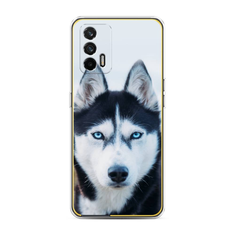 

Чехол на Oppo Realme GT "Хаски 2", Синий;белый, 256350-1