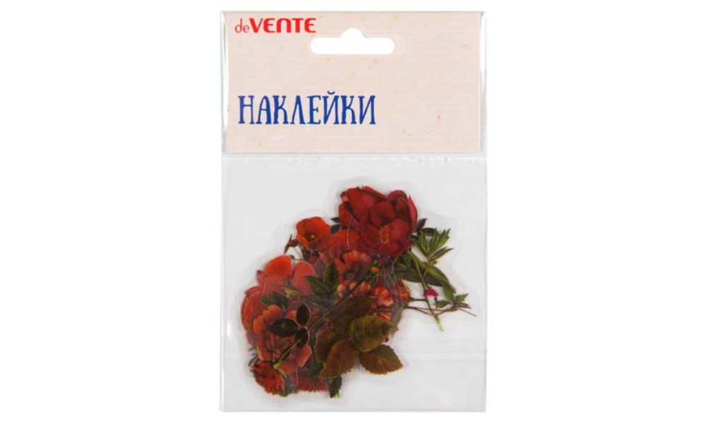 Наклейки deVente Red flowers, пвх, 20 дизайнов