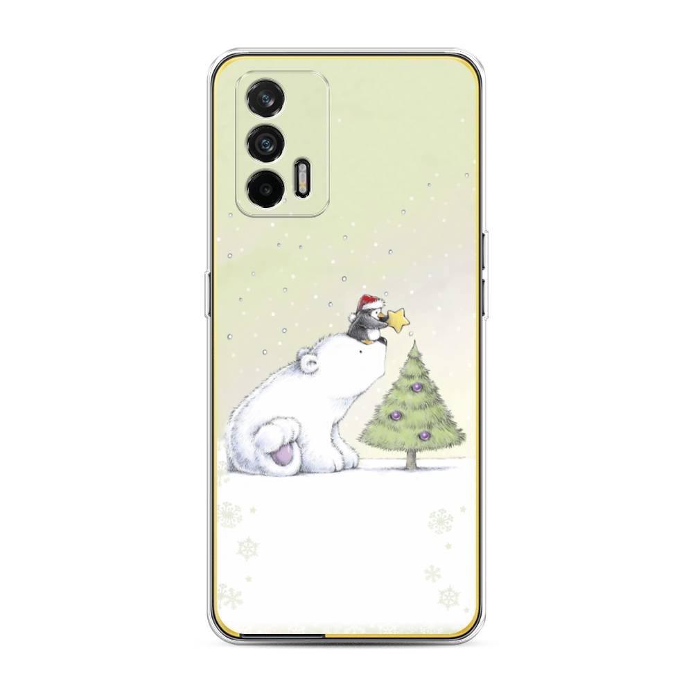 

Чехол на Oppo Realme GT "Украшение елки", Белый;бежевый, 256350-5