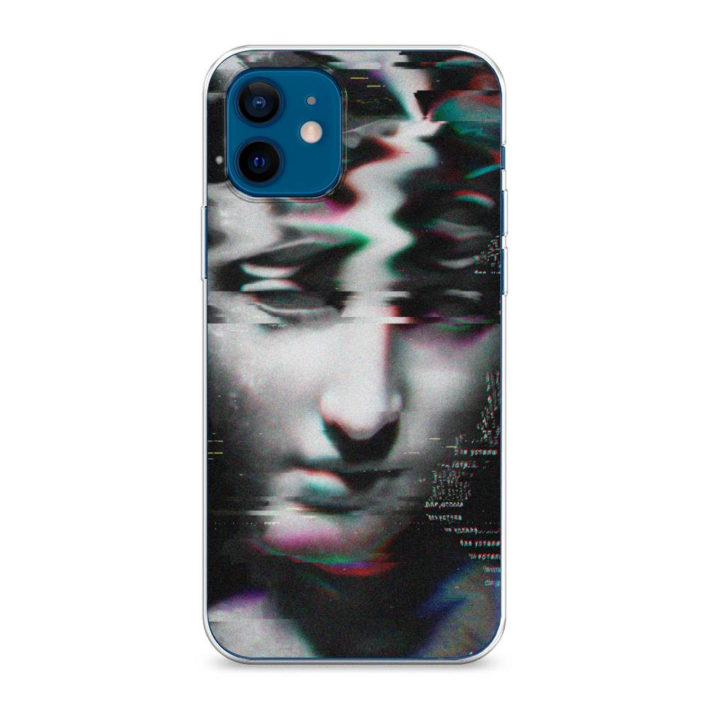 фото Силиконовый чехол "glitch art" на apple iphone 12 mini awog