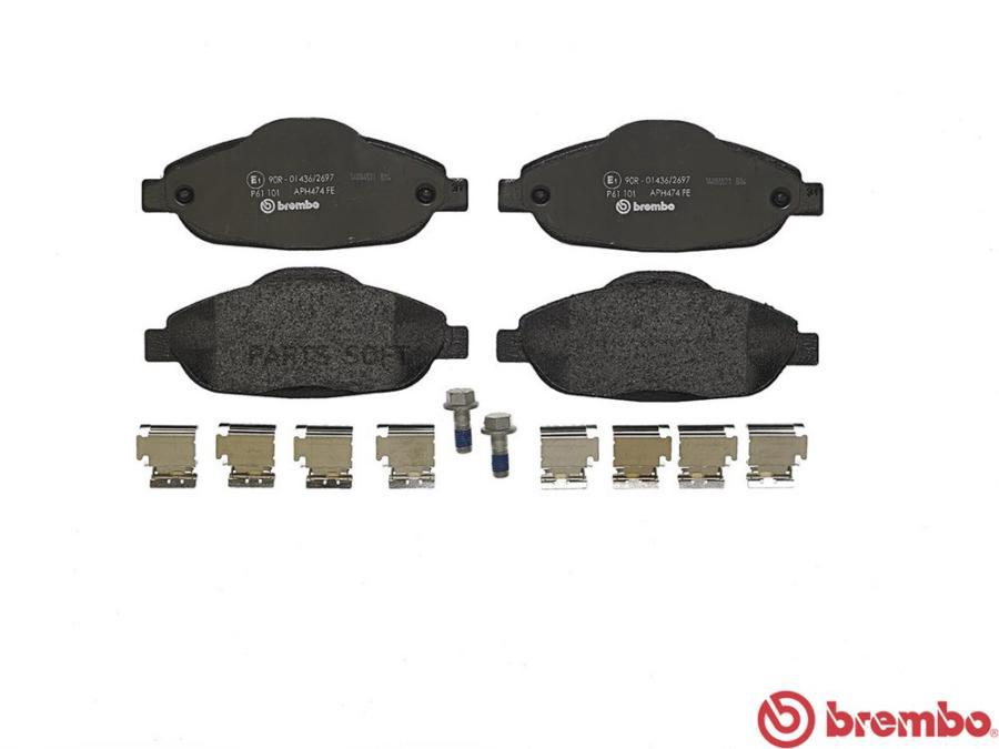

Колодки передние peugeot 308/3008 1.4/1.6l,1.6hdi 04-> brembo p61101