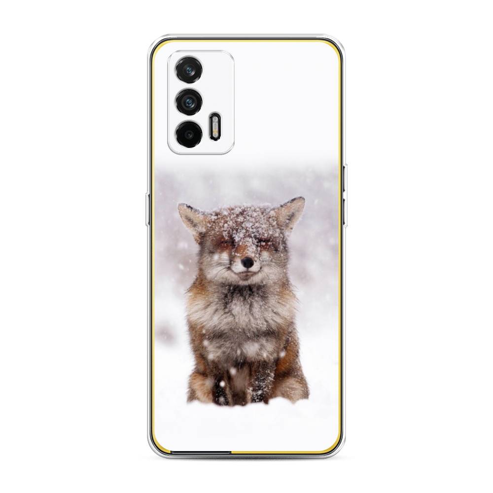 

Чехол на Oppo Realme GT "Зимняя лиса", Белый;серый;коричневый, 256350-1