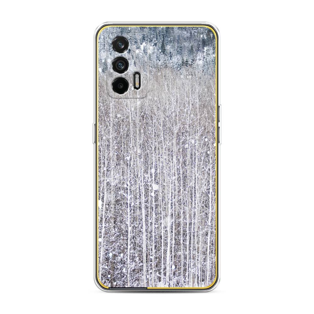 

Чехол на Oppo Realme GT "Снежный лес", Бежевый;серый;белый, 256350-5