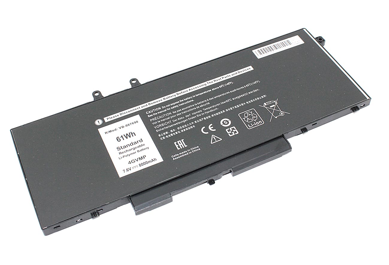

Аккумулятор для ноутбука Dell Latitude 5400 5401 5500 (4GVMP) 7.6V 8000mAh OEM