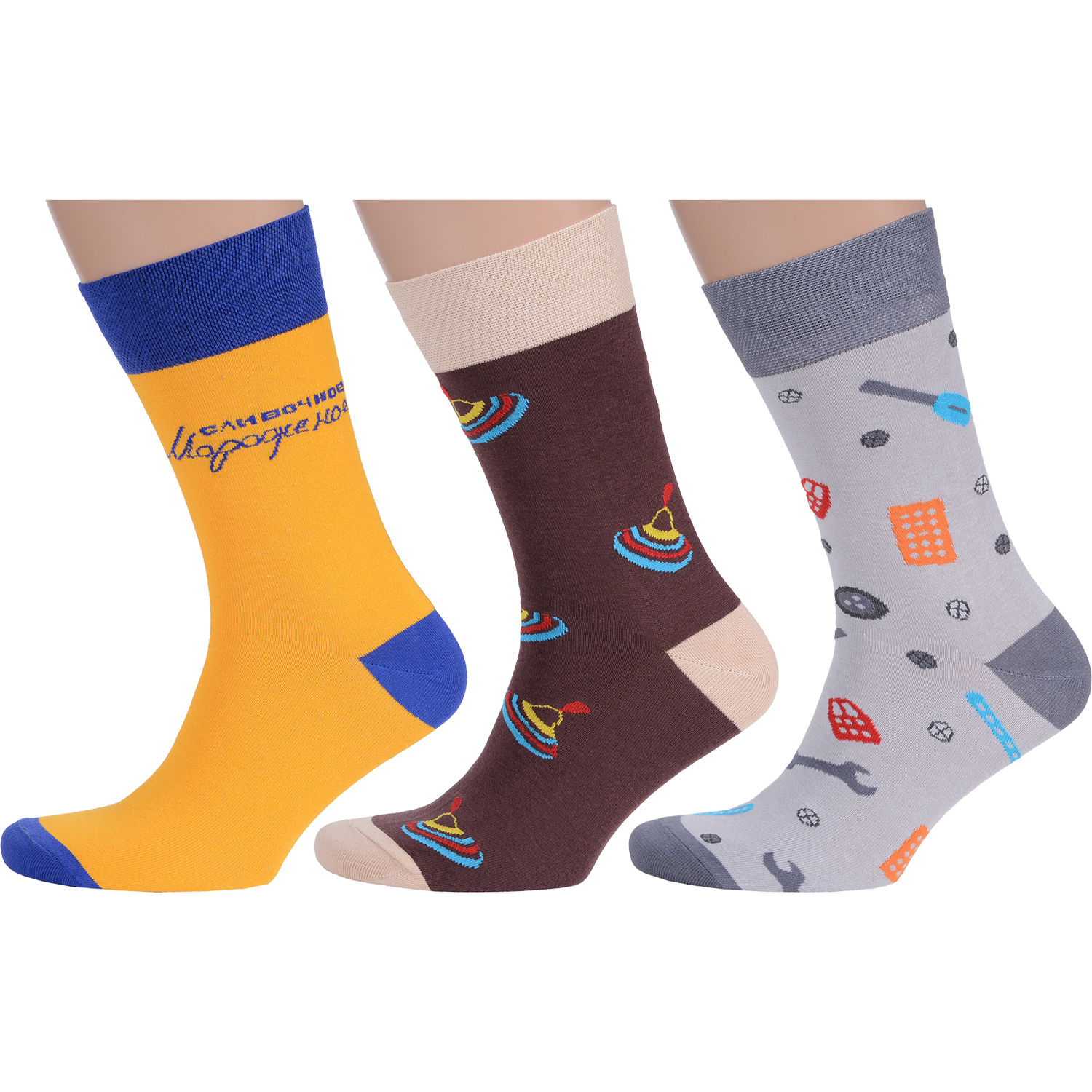 

Комплект носков мужских MoscowSocksClub msk3-М21 разноцветных 29, msk3-М21