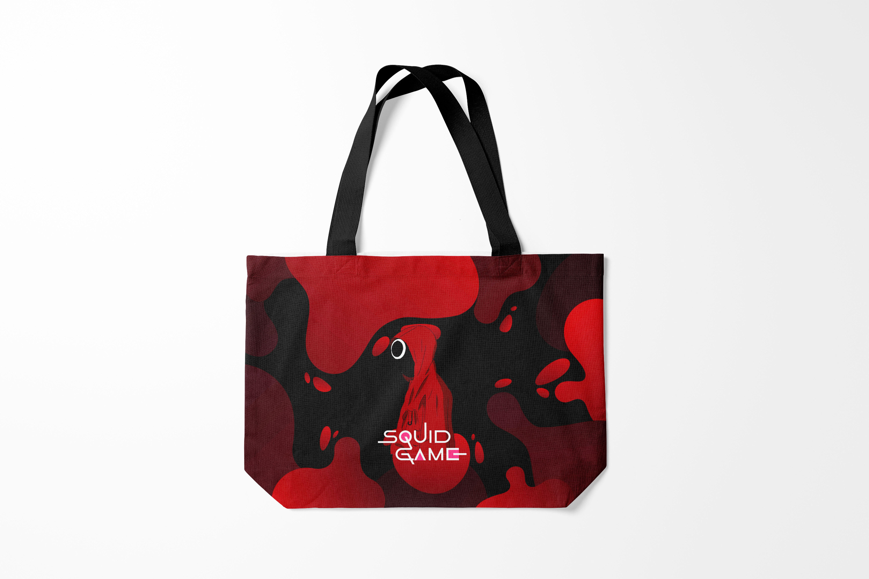 

Сумка шoппер унисекс Burnettie Игра в кальмара Red Black, красный; черный, Игра в кальмара Red Black