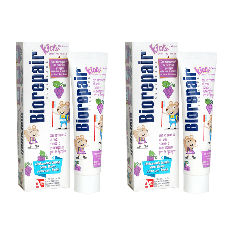 фото Зубная паста biorepair kids детская с экстрактом винограда, 50 мл, 2 шт