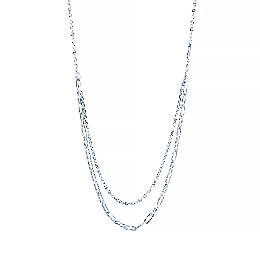 

Колье из серебра 45 см JV SN36060-Y_KL_WG, SN36060-Y_KL_WG