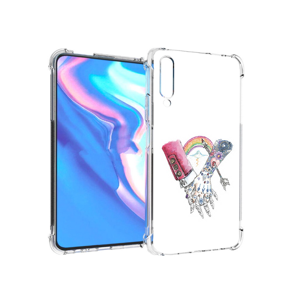 

Чехол MyPads Tocco для Honor 9X Pro абстракция руки в татуировках, Прозрачный, Tocco
