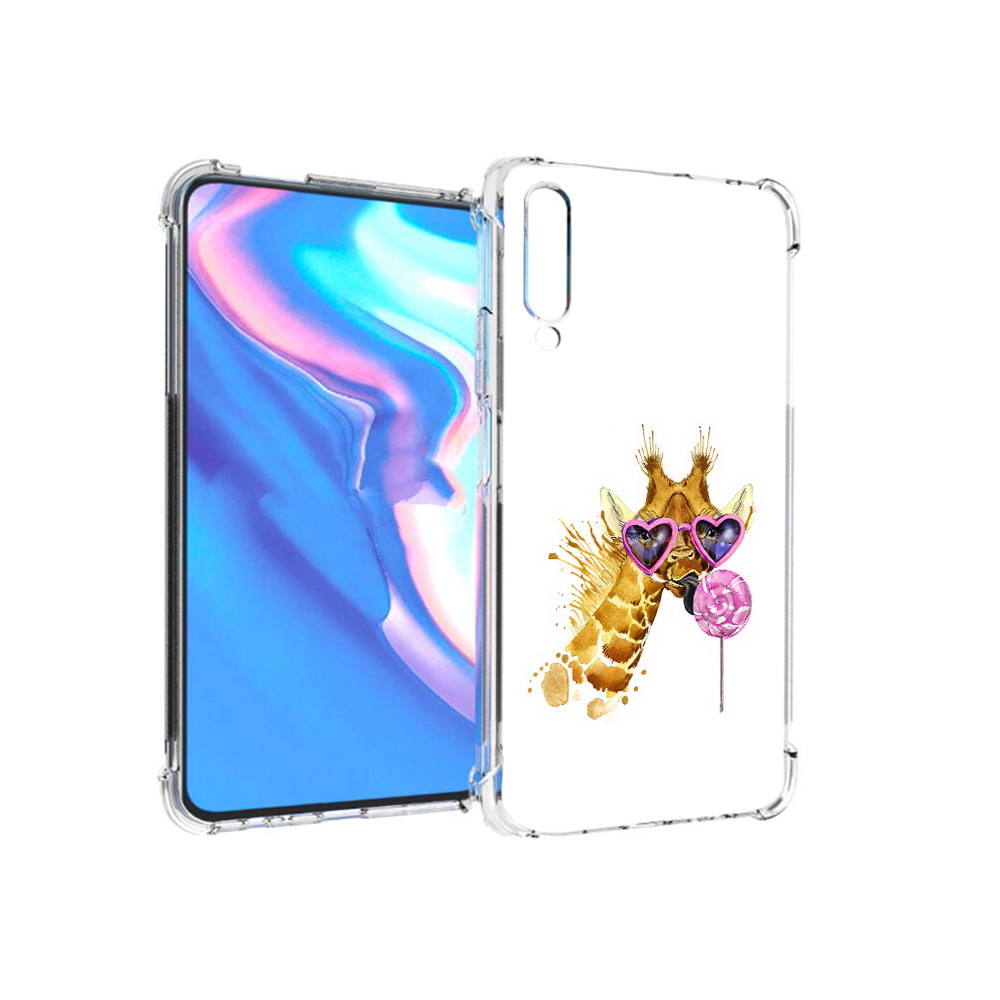 

Чехол MyPads Tocco для Honor 9X Pro акварельный жираф, Прозрачный, Tocco