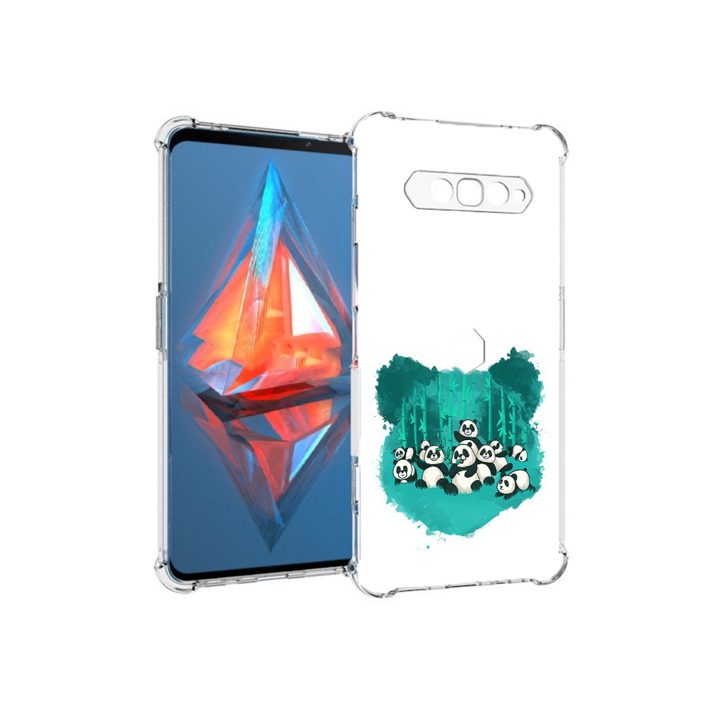 

Чехол MyPads Tocco для Xiaomi Black Shark 4 нарисованные панды (PT162389.266.508), Прозрачный, Tocco
