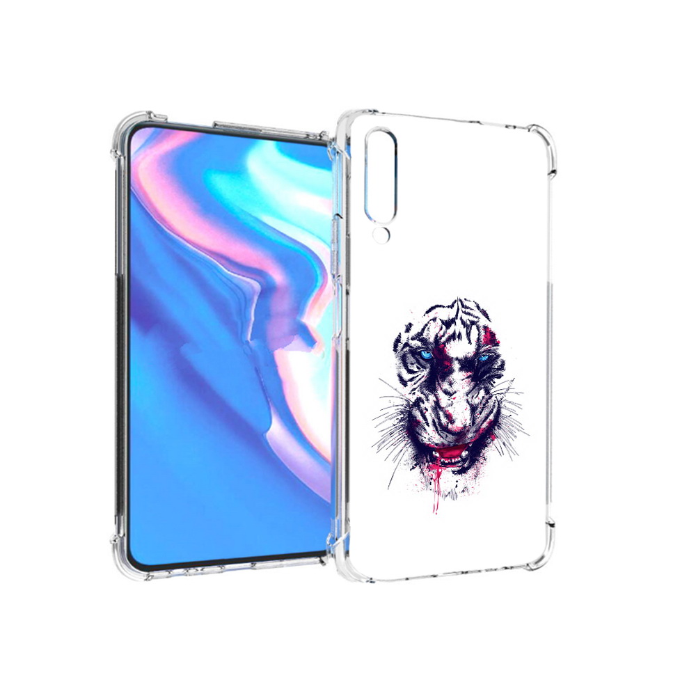 

Чехол MyPads Tocco для Honor 9X Pro безумный тигр, Прозрачный, Tocco