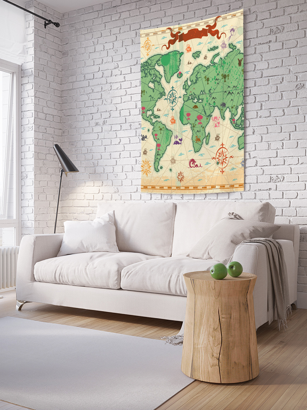 

Вертикальное фотопанно на стену JoyArty Забавная карта 150x200 см, Забавная карта