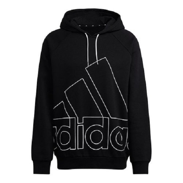 Худи мужское Adidas Big Lo Hd Fl Logo Printing HB5089 черное 52 RU 4590₽