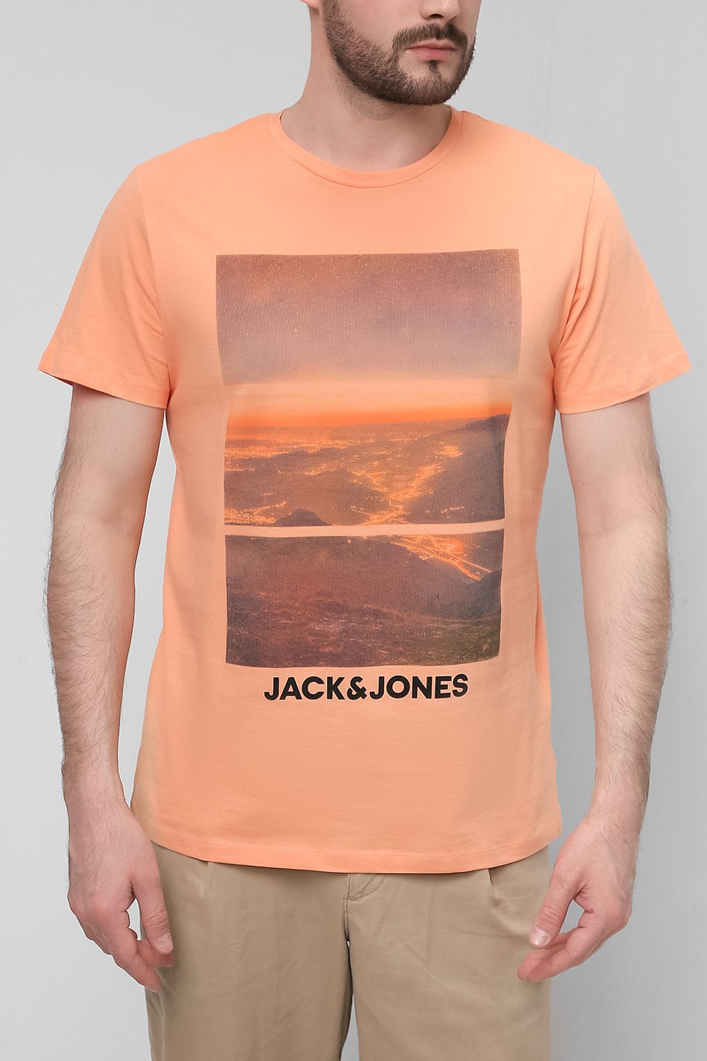 

Футболка мужская Jack & Jones 12200416 оранжевая M, 12200416