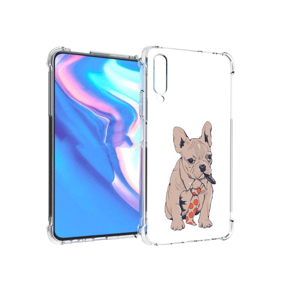 

Чехол MyPads Tocco для Honor 9X Pro бульдог с сигарой, Прозрачный, Tocco