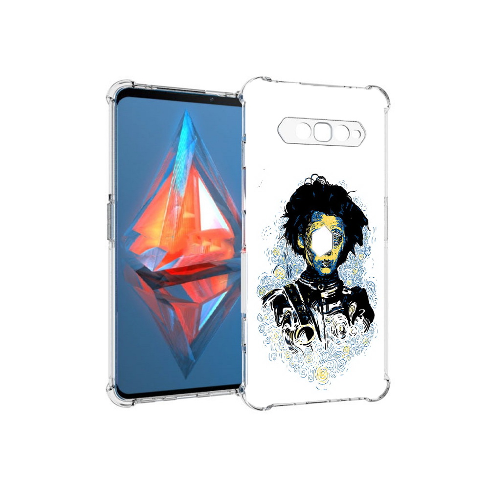 

Чехол MyPads Tocco для Xiaomi Black Shark 4 парень черно-белый абстракция, Прозрачный, Tocco