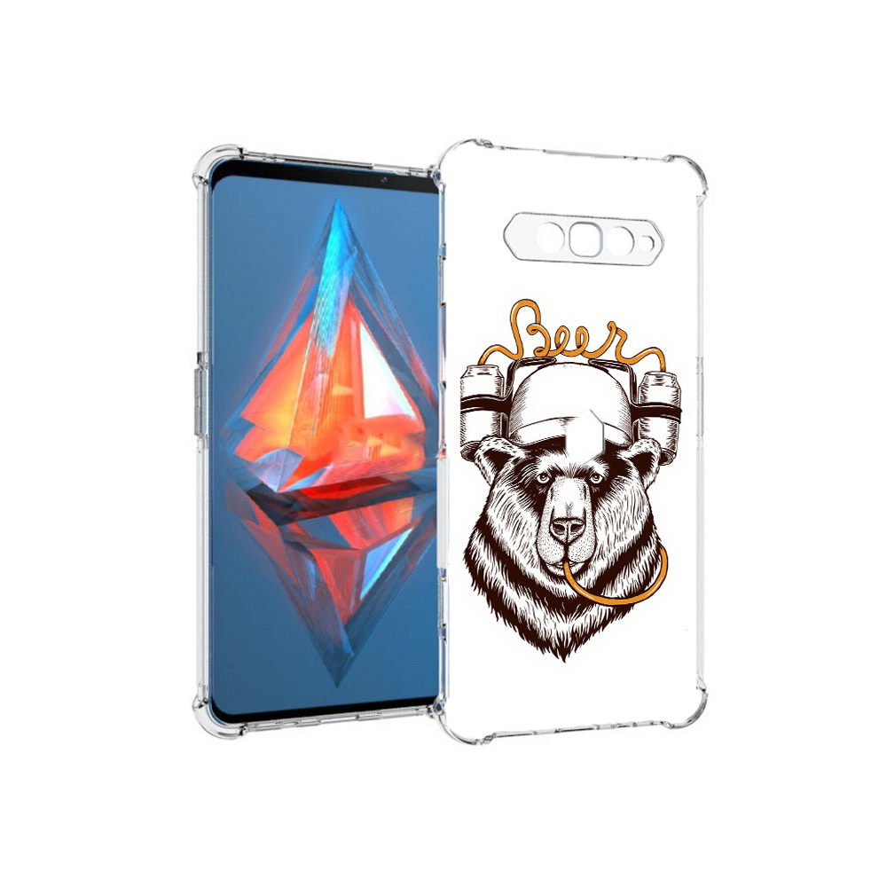 

Чехол MyPads Tocco для Xiaomi Black Shark 4 пивной медведь (PT162389.266.538), Прозрачный, Tocco