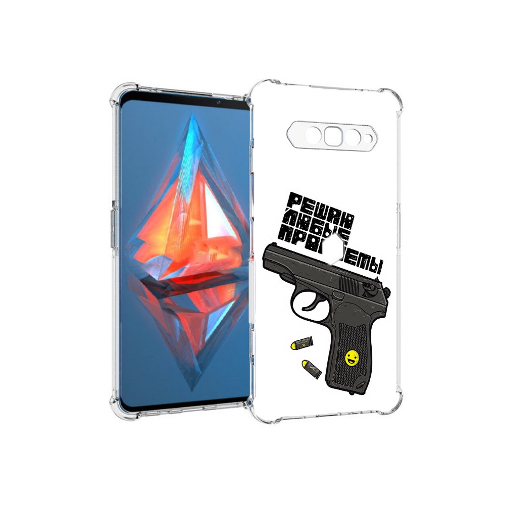 

Чехол MyPads Tocco для Xiaomi Black Shark 4 пистолет против проблем (PT162389.266.542), Прозрачный, Tocco