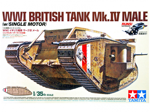 

Сборная модель Tamiya 1/35 WWI BRITISH TANK Mk.IV MALE (w/SINGLE MOTOR) 30057