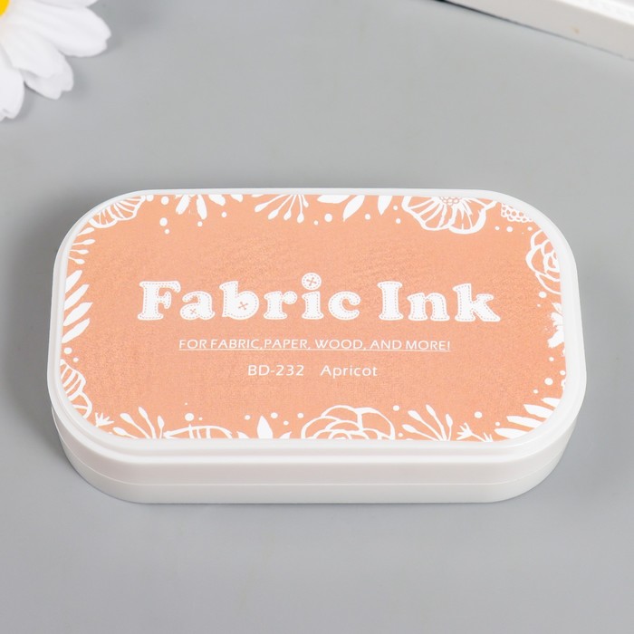 

Штемпельная подушка для текстиля, дерева, бумаги "Абрикосовый" 5,3х9,5 см, Желтый;розовый