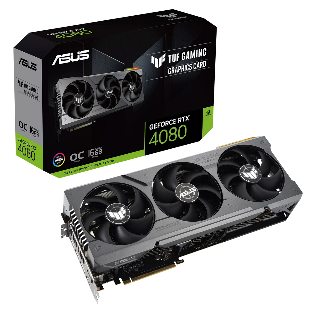 фото Видеокарта asus tuf gaming geforce rtx 4080 16 гб oc edition (tuf-rtx4080-o16g-gaming)