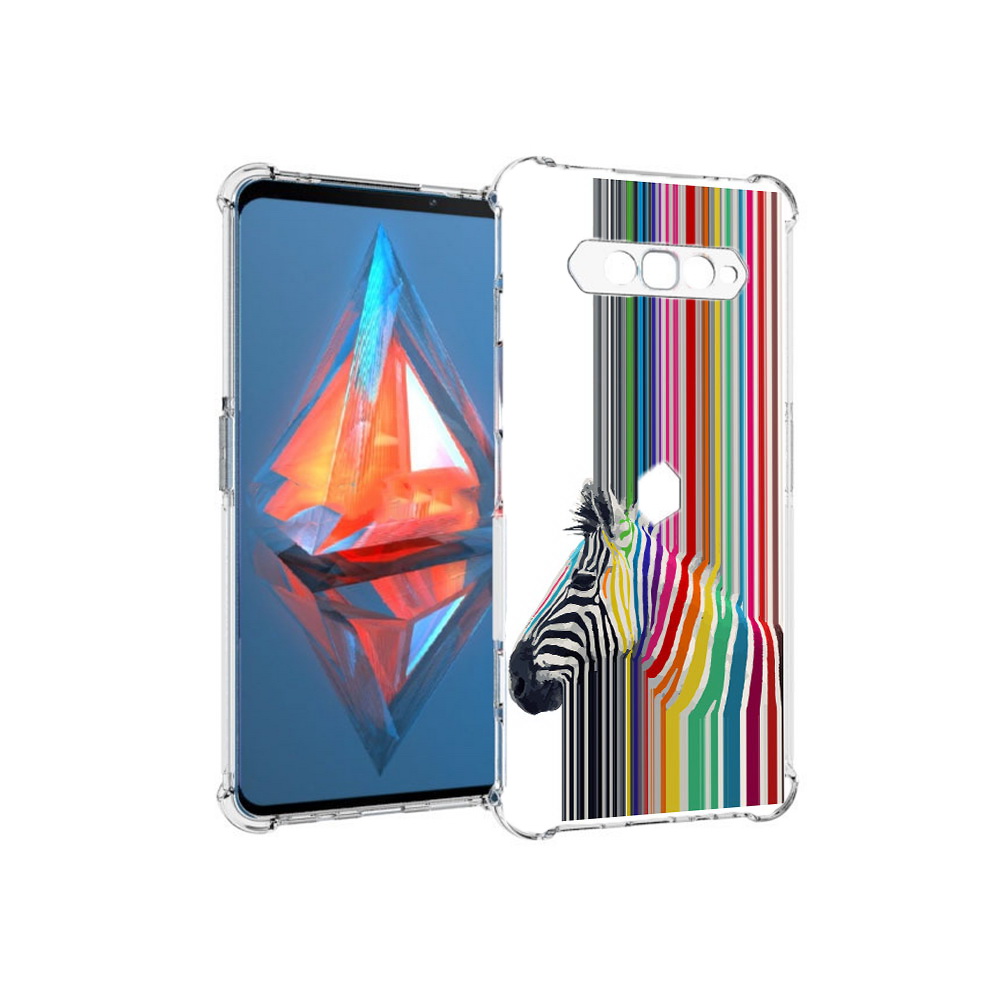 

Чехол MyPads Tocco для Xiaomi Black Shark 4 радужная зебра (PT162389.266.565), Прозрачный, Tocco