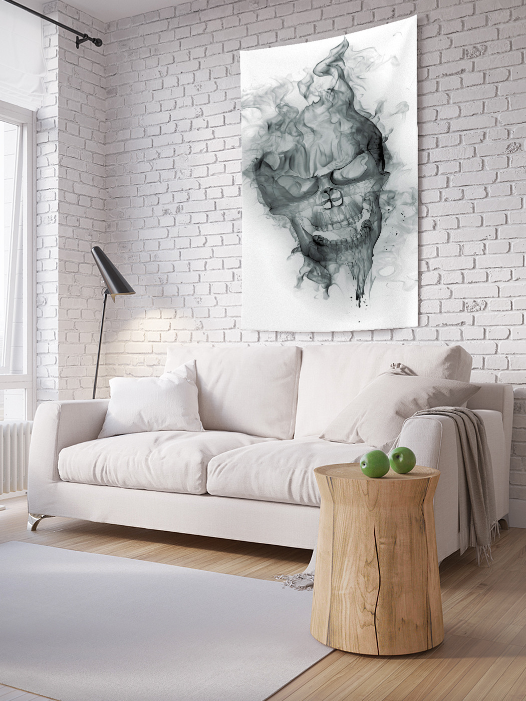 

Вертикальное фотопанно на стену JoyArty Череп из дыма 150x200 см, Череп из дыма