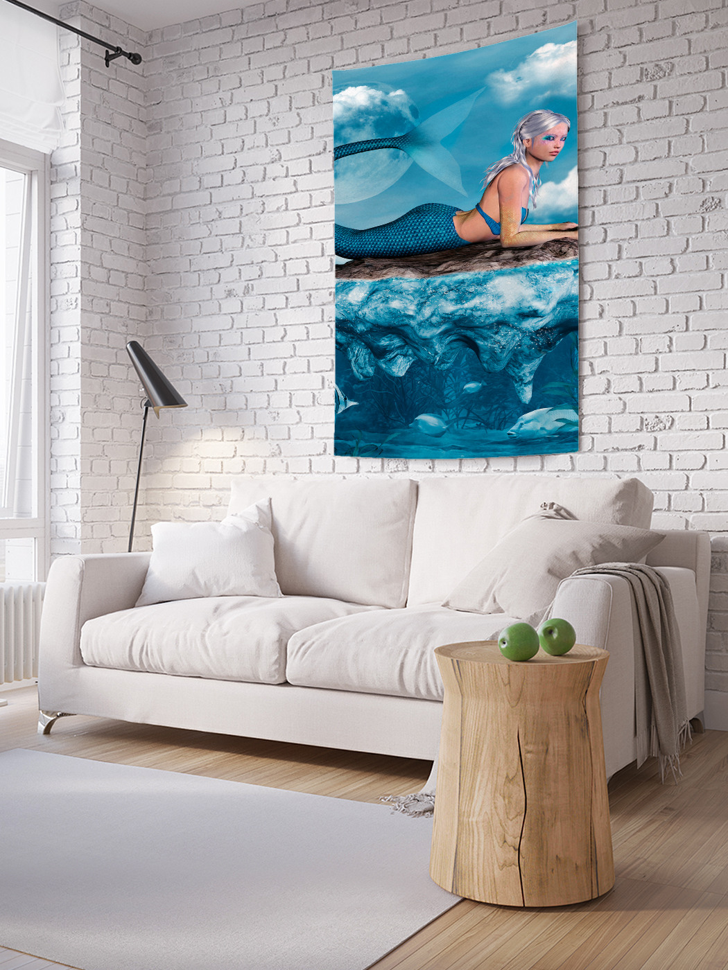 

Вертикальное фотопанно на стену JoyArty Позирующая русалка 150x200 см, Позирующая русалка