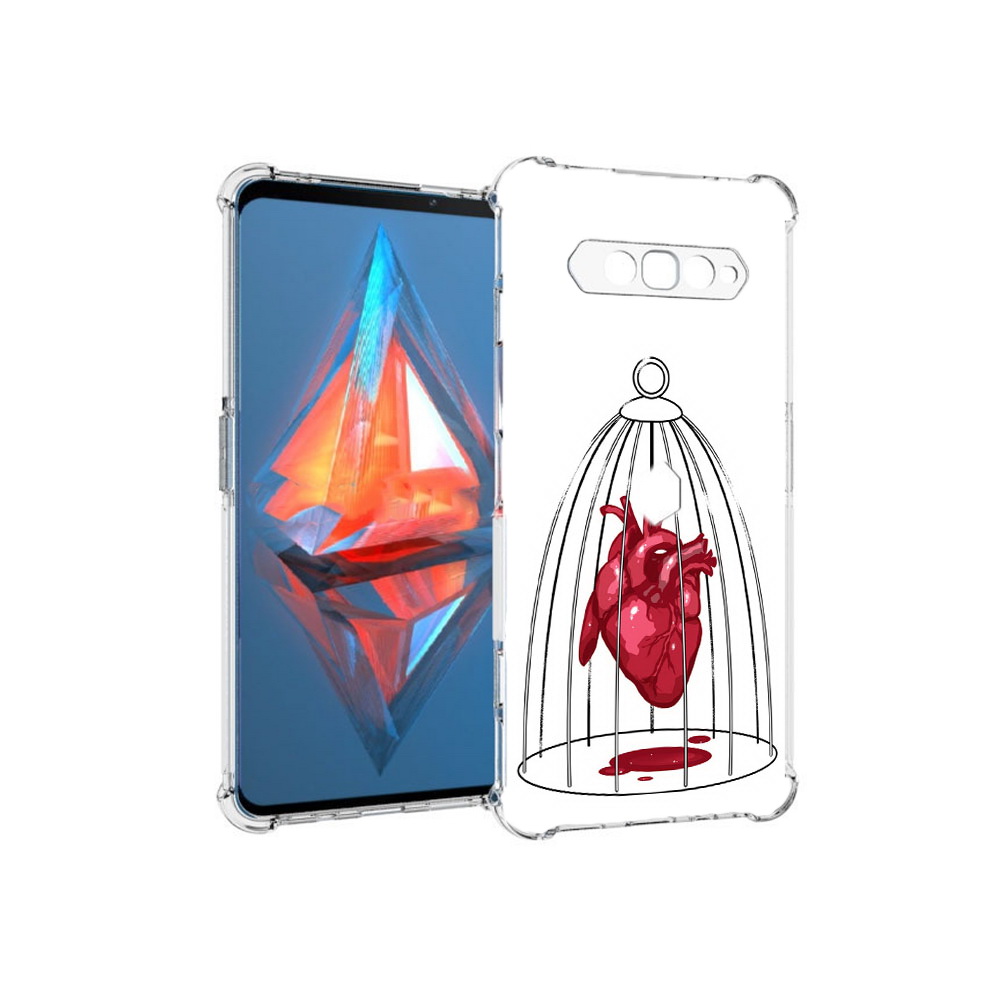 

Чехол MyPads Tocco для Xiaomi Black Shark 4 сердце в клетке (PT162389.266.597), Прозрачный, Tocco