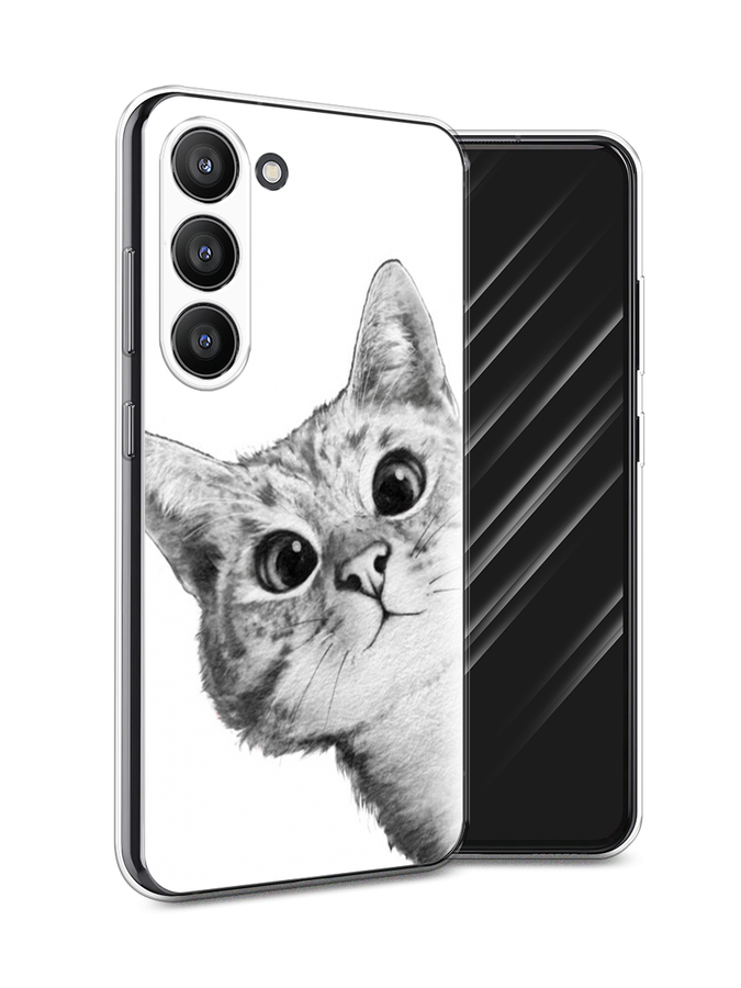 

Чехол Awog на Samsung Galaxy S23 5G "Кот рисунок черно-белый", Черный, 2107350-1