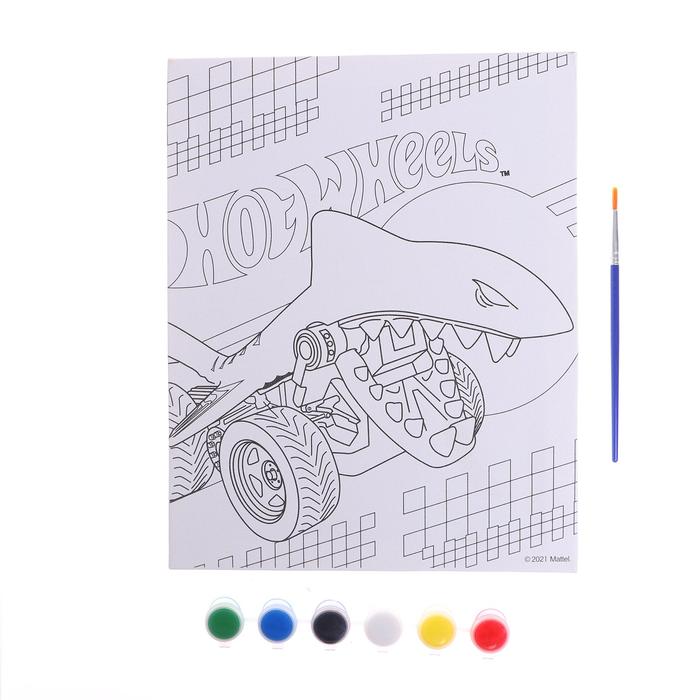 

Холст для росписи по контуру «Хот Вилс» 20×25 см, Hot Wheels