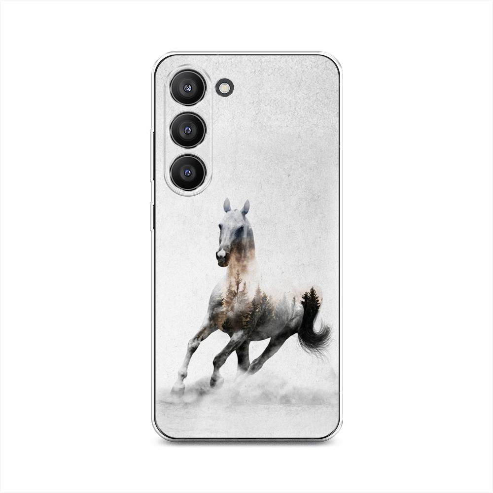 

Чехол Awog на Samsung Galaxy S23 5G "Лошадь лес", Серый;черный, 2107350-2