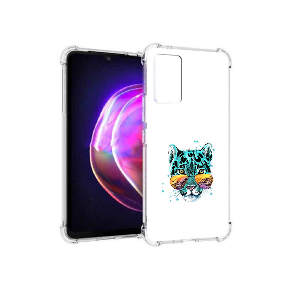 

Чехол MyPads Tocco для Vivo V21 голубой лео (PT161781.395.294), Прозрачный, Tocco