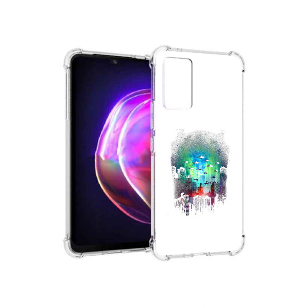 

Чехол MyPads Tocco для Vivo V21 город в свечении (PT161781.395.296), Прозрачный, Tocco