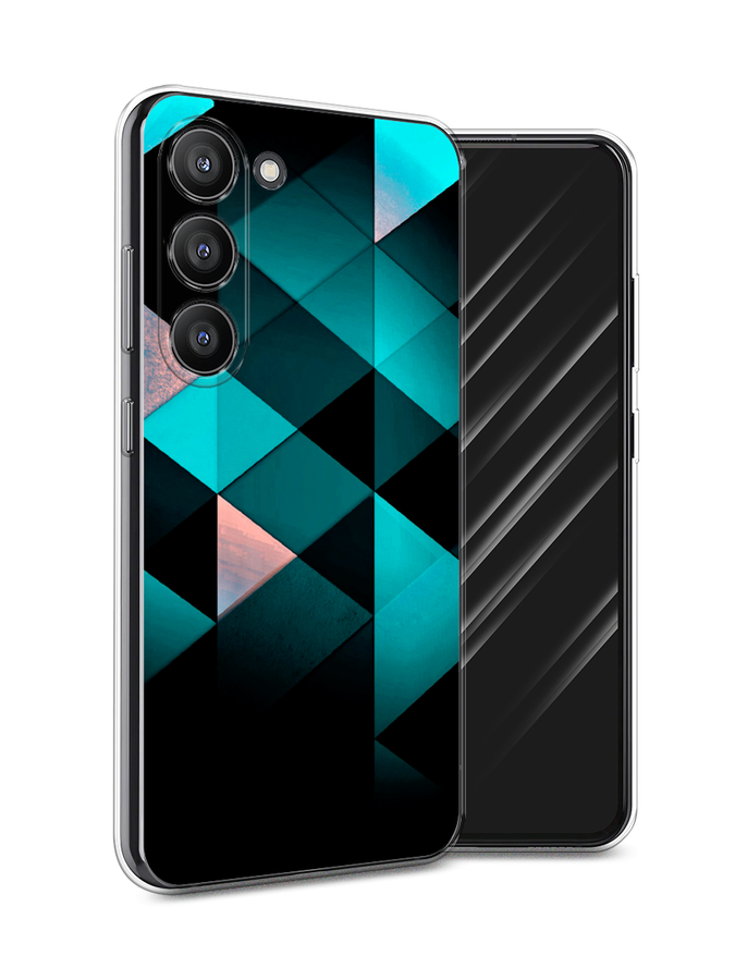 

Чехол Awog на Samsung Galaxy S23 5G "Геометрия 16", Голубой;черный, 2107350-3