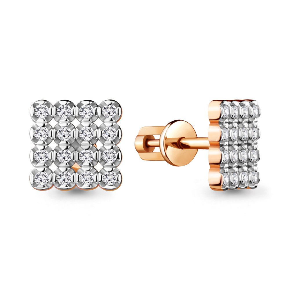 

Серьги-пусеты из серебра с фианитом Aquamarine 48430А_925_з, 48430А_925_з