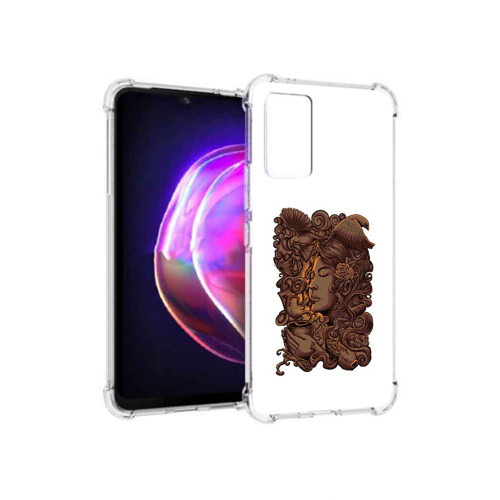 

Чехол MyPads Tocco для Vivo V21 девушка с длинными волосами абстракция (PT161781.395.312), Прозрачный, Tocco