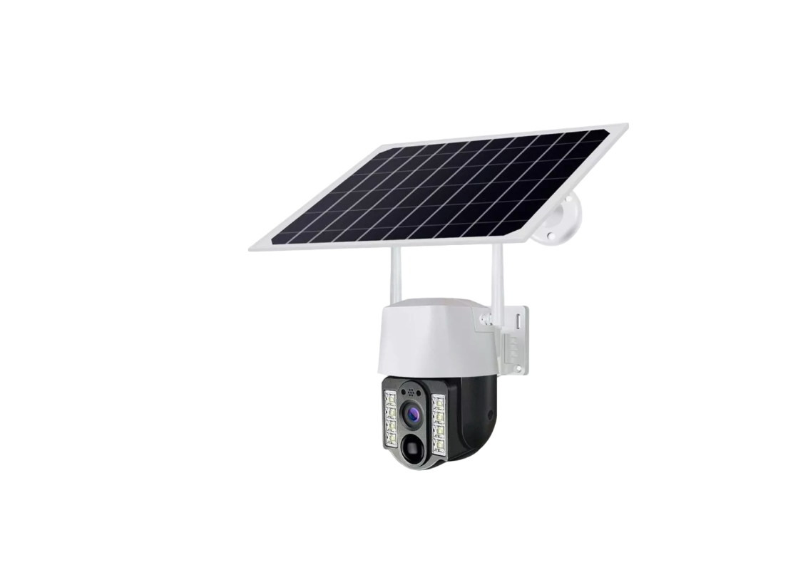 фото Камера видеонаблюдения с солнечной панелью 2мп v 380 pro белый nobrand