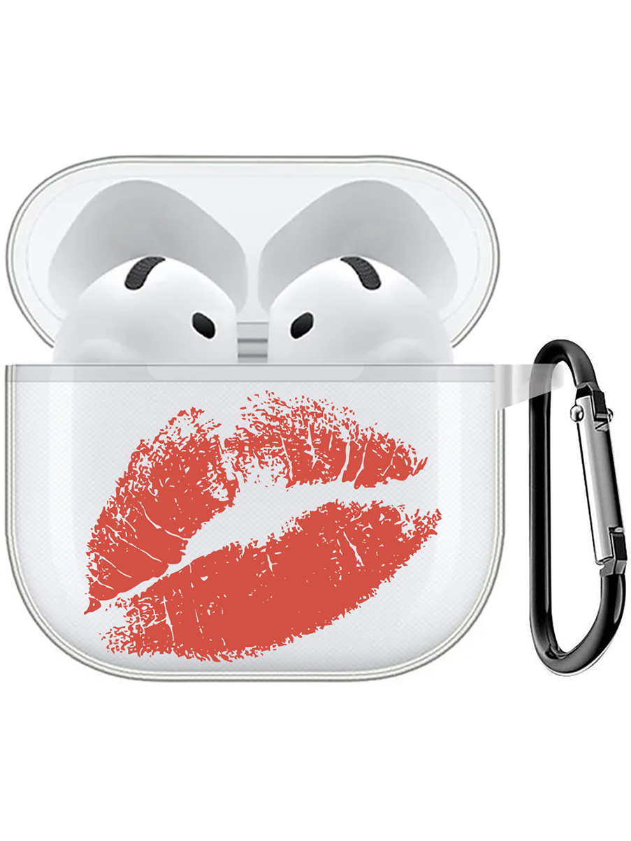 

Чехол на Apple AirPods 4 с принтом "Поцелуй" прозрачный, Прозрачный;красный, 785983651