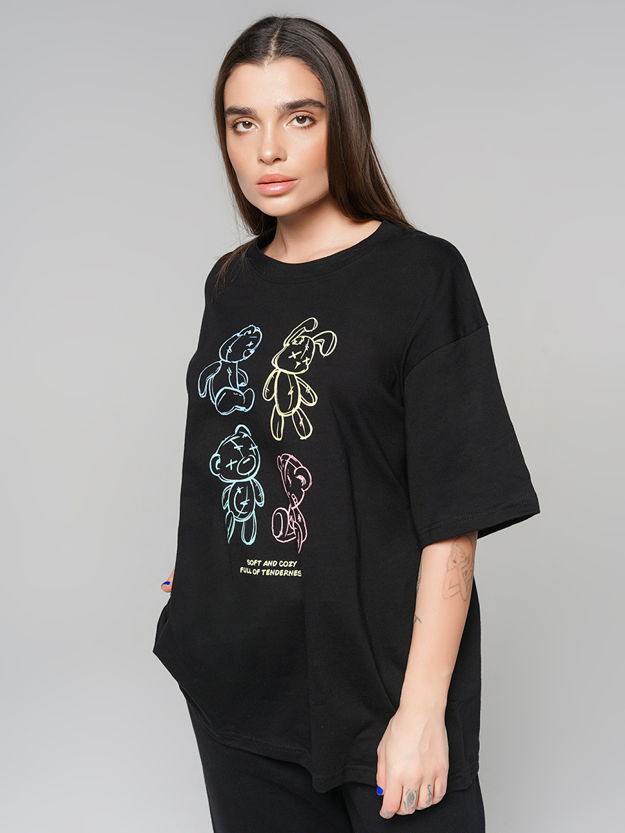 

футболка женская ТВОЕ черная, 87352