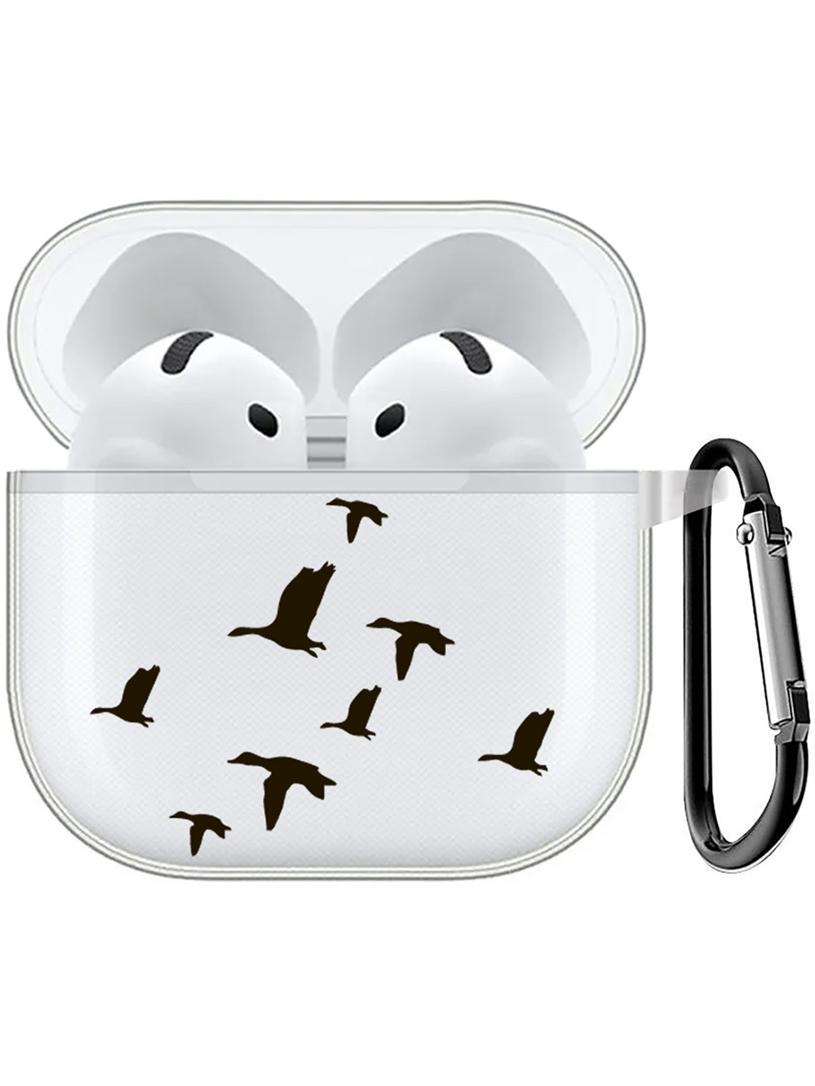 

Чехол на Apple AirPods 4 с принтом "Flock of Ducks" прозрачный, Прозрачный;черный, 785983651