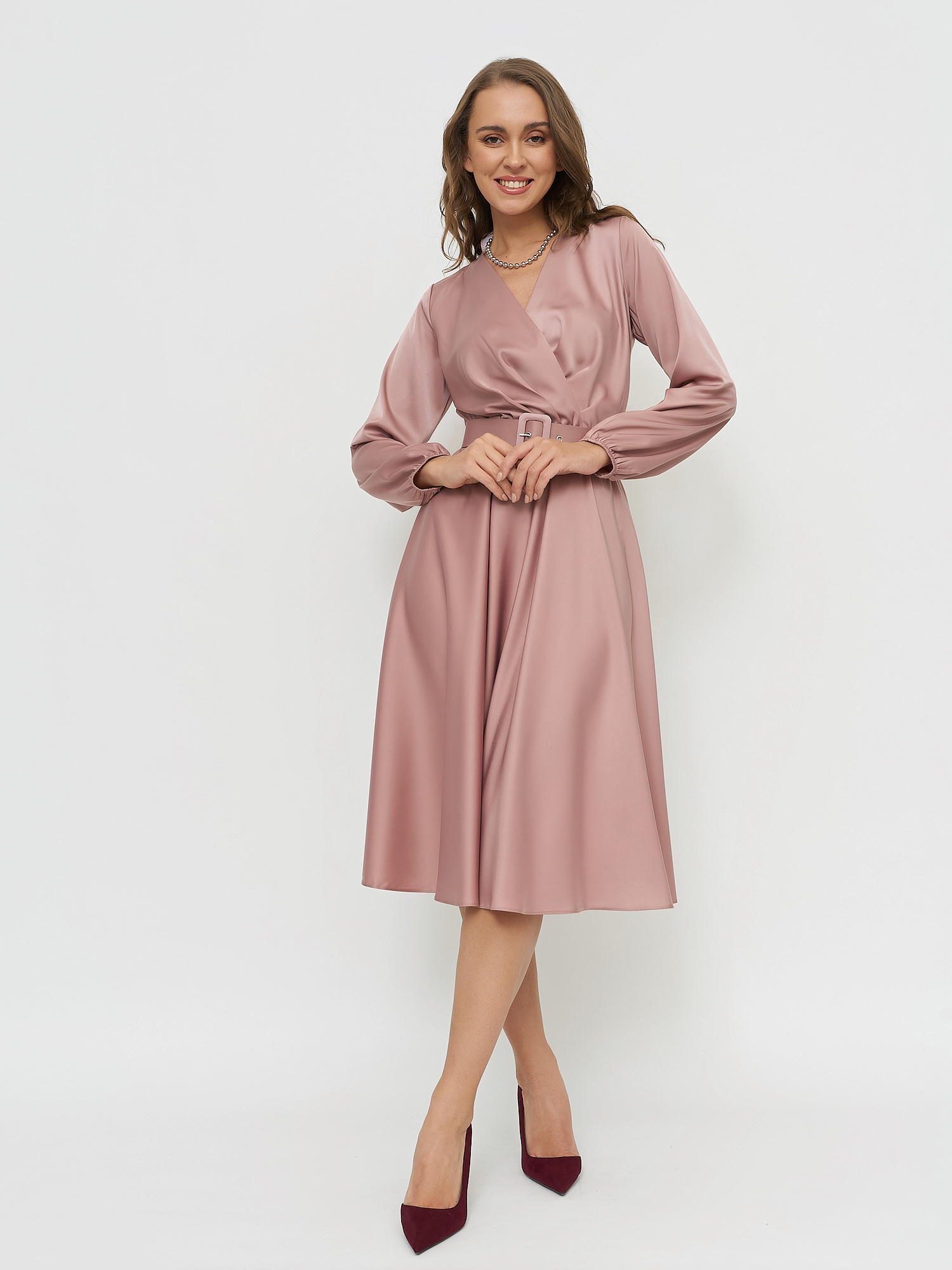 Платье женское BrandStoff BS20126 розовое 52 RU