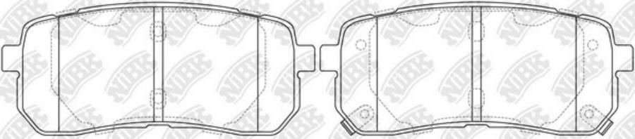 

Тормозные колодки NiBK задние PN0457