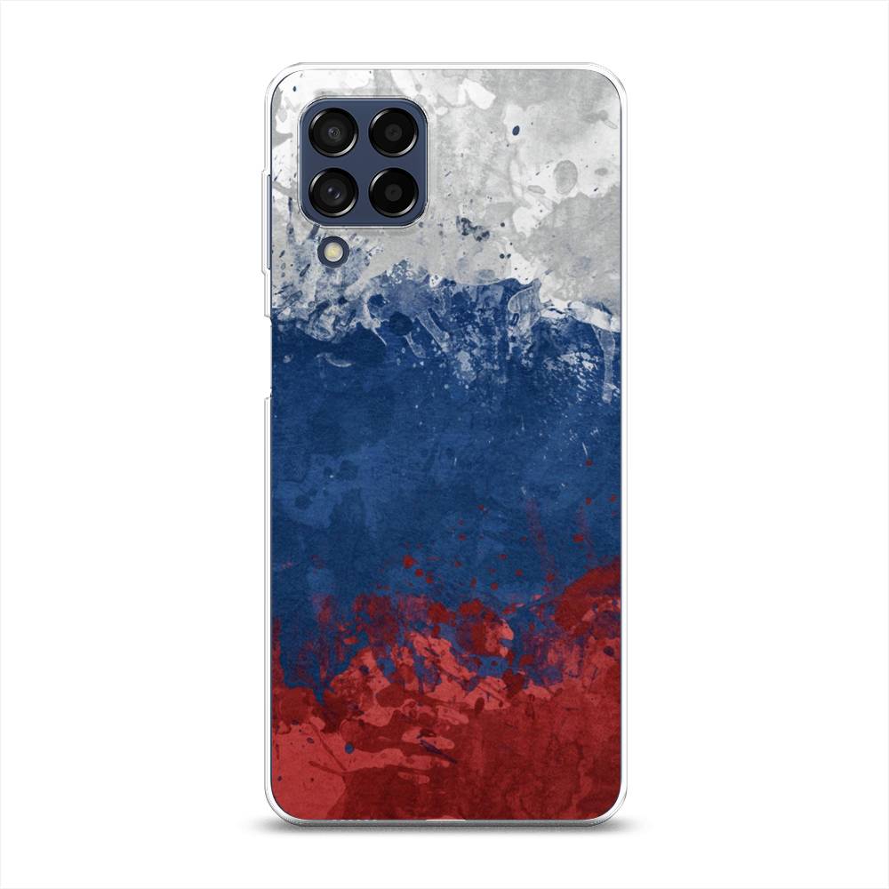 фото Силиконовый чехол "флаг россии неровный" на samsung galaxy m53 awog